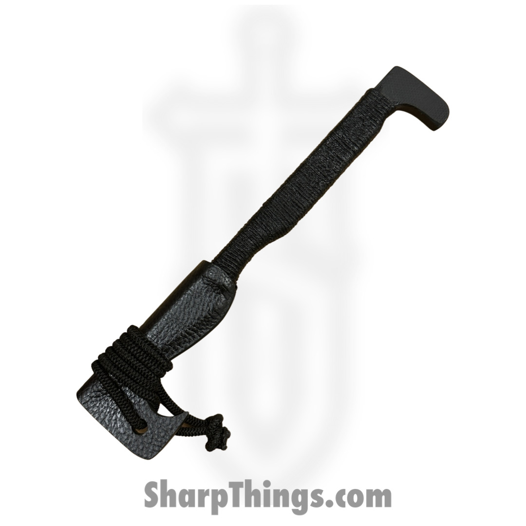 Revenant Corps - RCIMPWHBK - IMP With Hook - Fixed Blade Knife - Black All G-10 - Hemp Twine Wrap - Black - Image 3