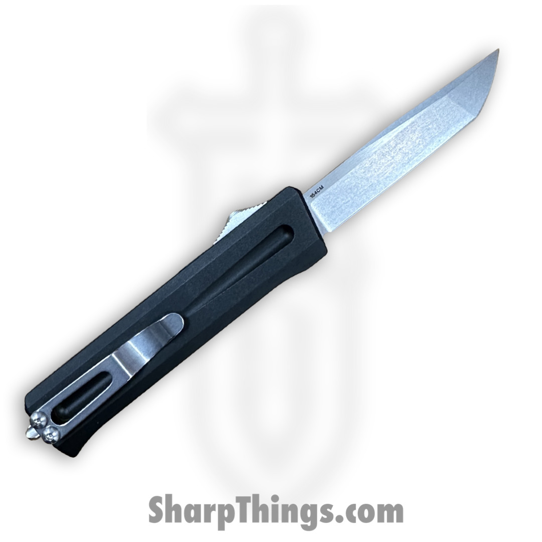TakCom - TCSTGTNNSW - Stinger - OTF Auto - 154CM Stonewash Tanto - 6061-T6 Aluminum - Black - Image 2
