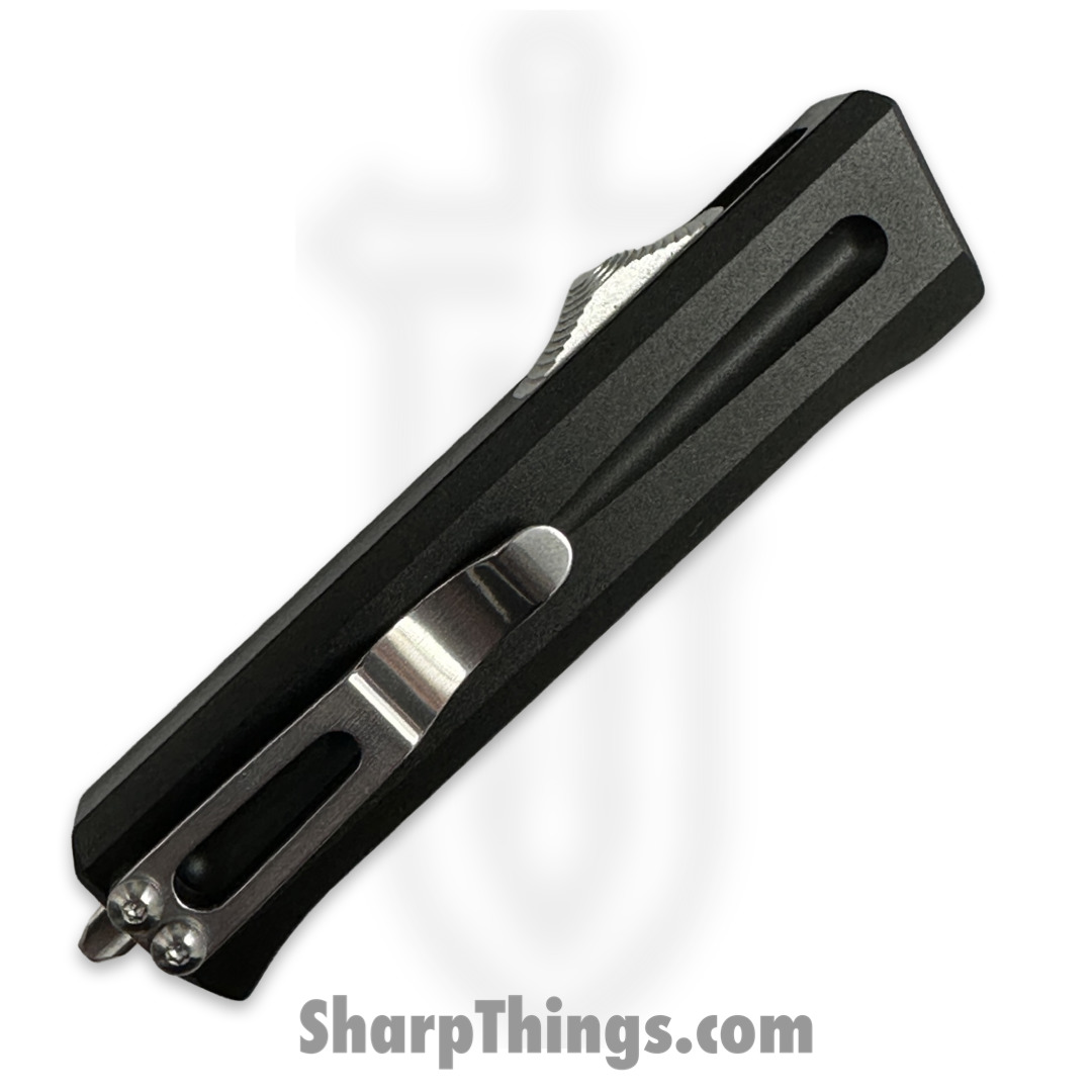 TakCom - TCSTGTNNSW - Stinger - OTF Auto - 154CM Stonewash Tanto - 6061-T6 Aluminum - Black - Image 4