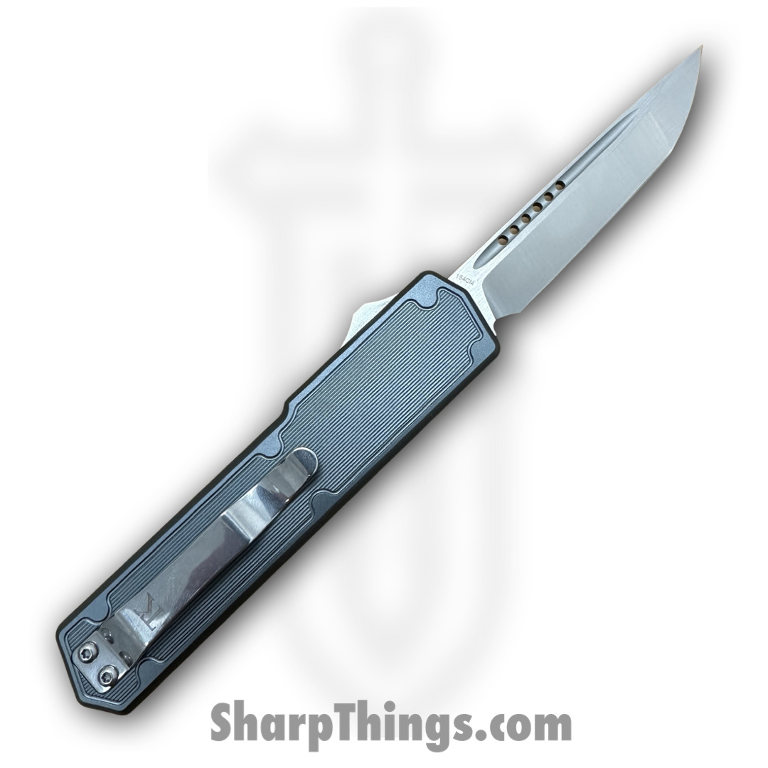 TakCom - TCVG2TNNGBSA - Vigor V2 - OTF Auto - 154CM Satin Tanto - 6061-T6 Aluminum G10 - Gray Black - Image 2