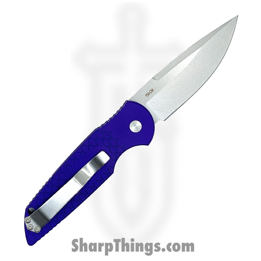 ProTech - TR-3 X1 LTD PURPLE - Tactical Response 3 - Automatic Knife - 154CM Stonewash Clip Point - Aluminum - Purple - Image 2