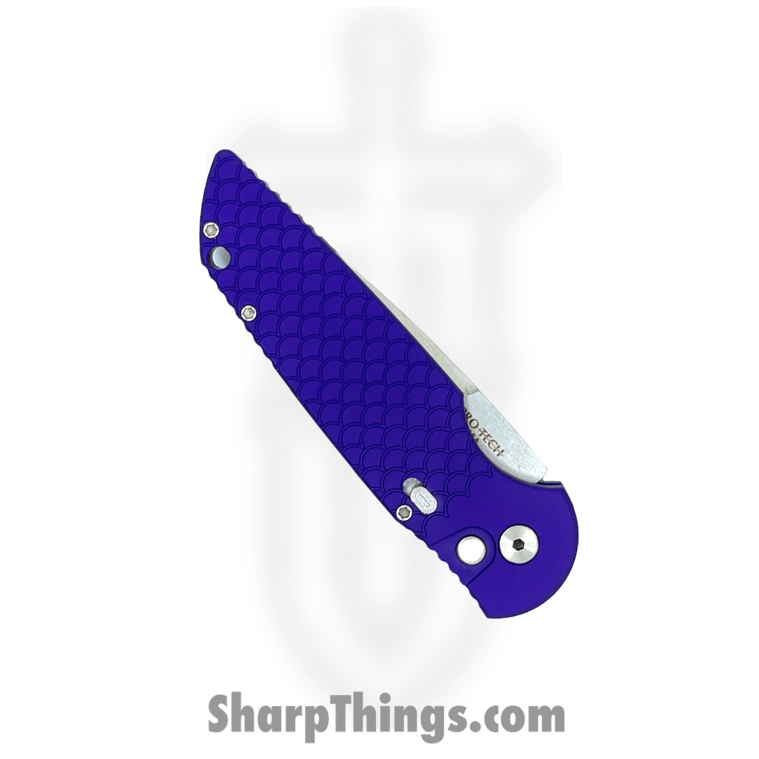 ProTech - TR-3 X1 LTD PURPLE - Tactical Response 3 - Automatic Knife - 154CM Stonewash Clip Point - Aluminum - Purple - Image 4