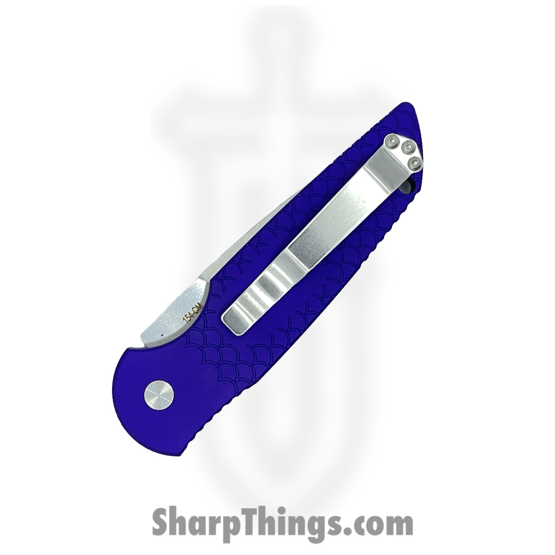 ProTech - TR-3 X1 LTD PURPLE - Tactical Response 3 - Automatic Knife - 154CM Stonewash Clip Point - Aluminum - Purple - Image 3