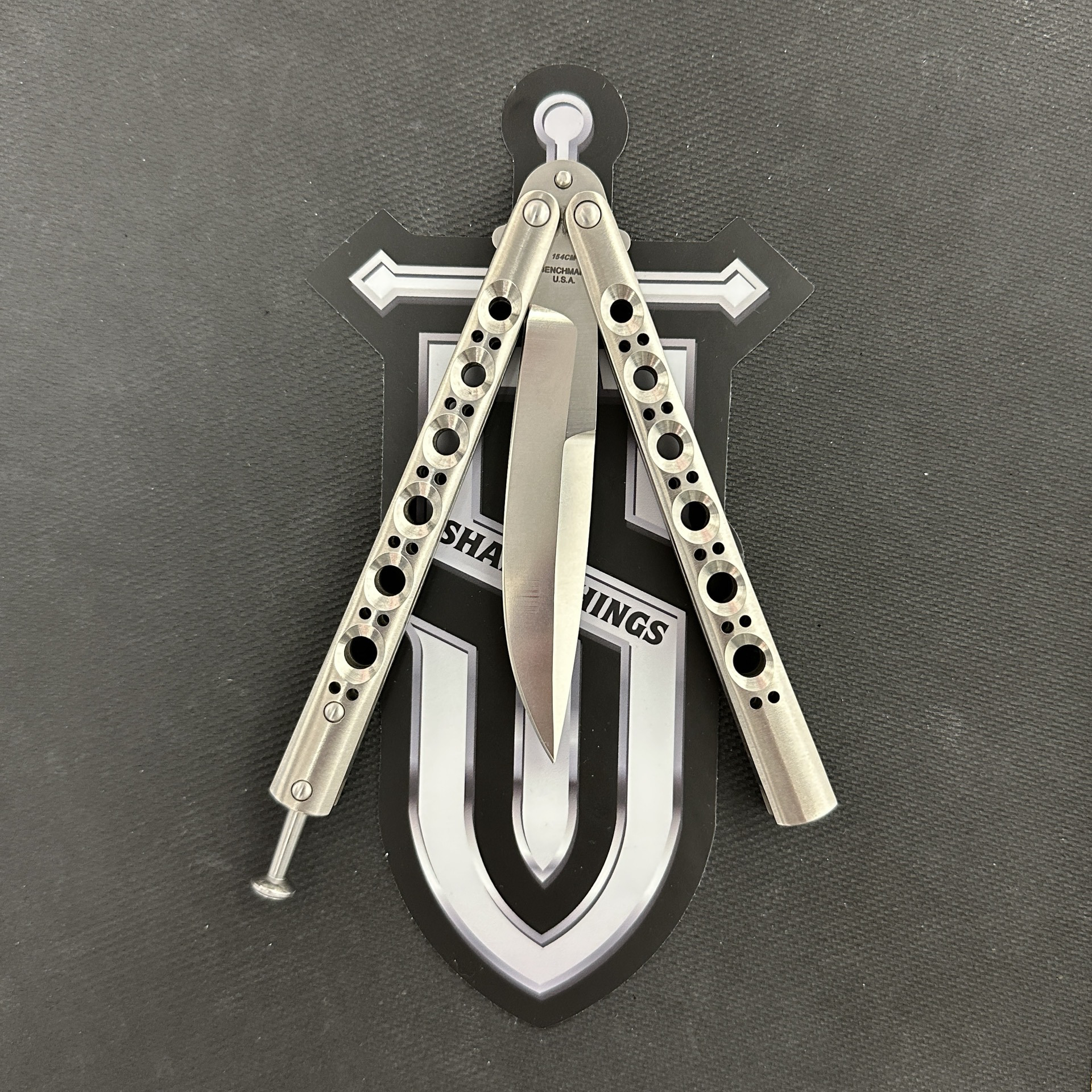 Benchmade Pre-Owned - 42PO - 42 Balisong Knife - Balisong - 154CM Weehawk Spear Point - Titanium - Spring Latch - Image 3