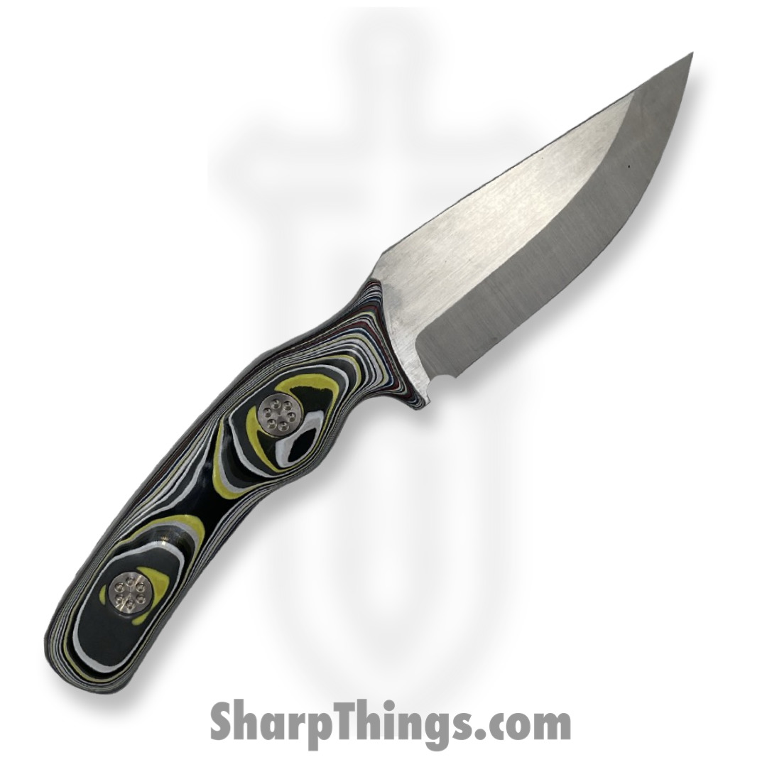 Beans Blades - BBJavFordite - Javelin - Fixed Blade Knife - M390 Satin Drop Point - Fordite - Multi - Image 2