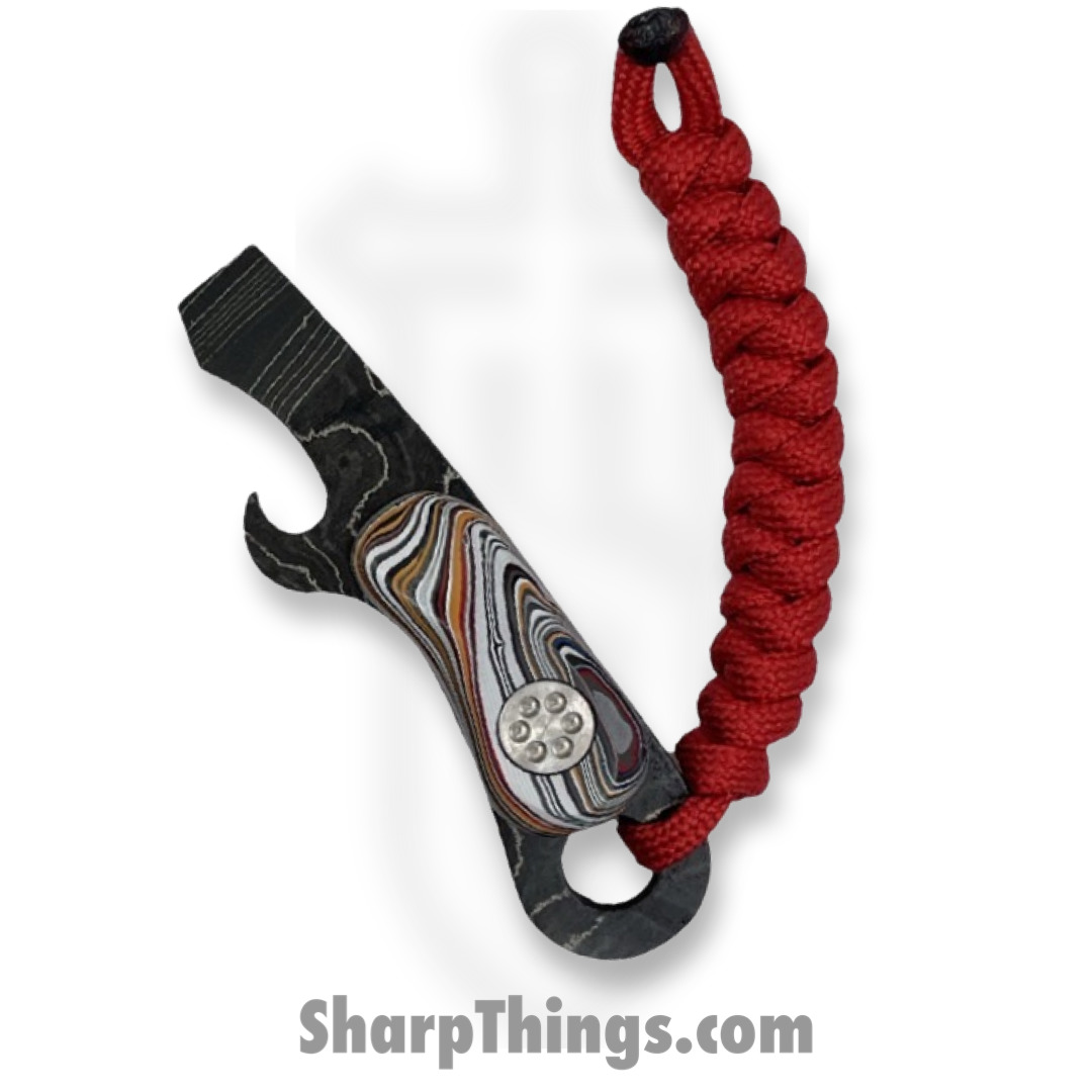 Beans Blades - BBFordPopper - Popper - Damascus Bottle opener - Fordite - Multi - Image 2