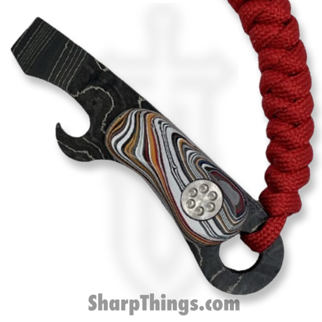 Beans Blades - BBFordPopper - Popper - Damascus Bottle opener - Fordite - Multi - Image 4