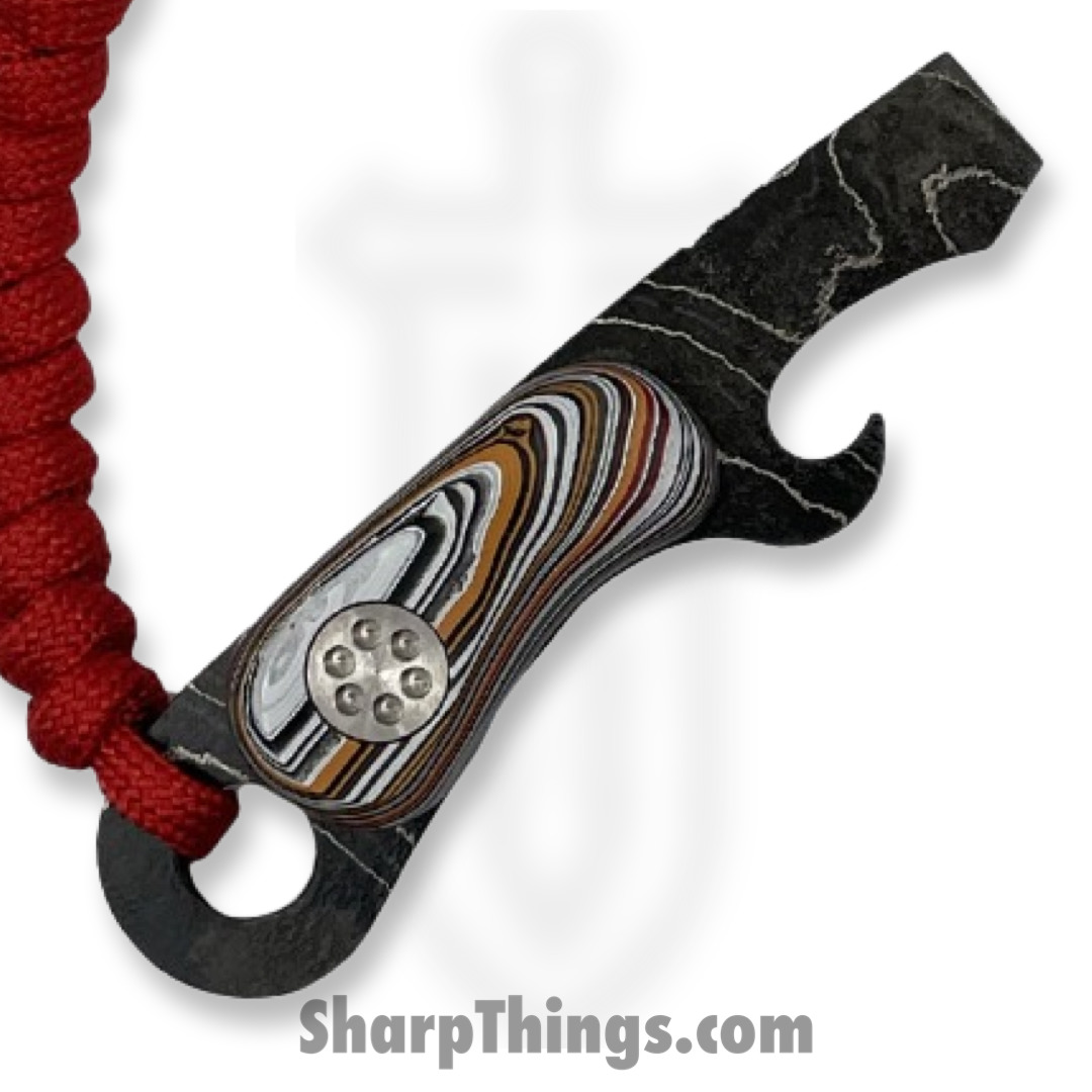 Beans Blades - BBFordPopper - Popper - Damascus Bottle opener - Fordite - Multi - Image 3