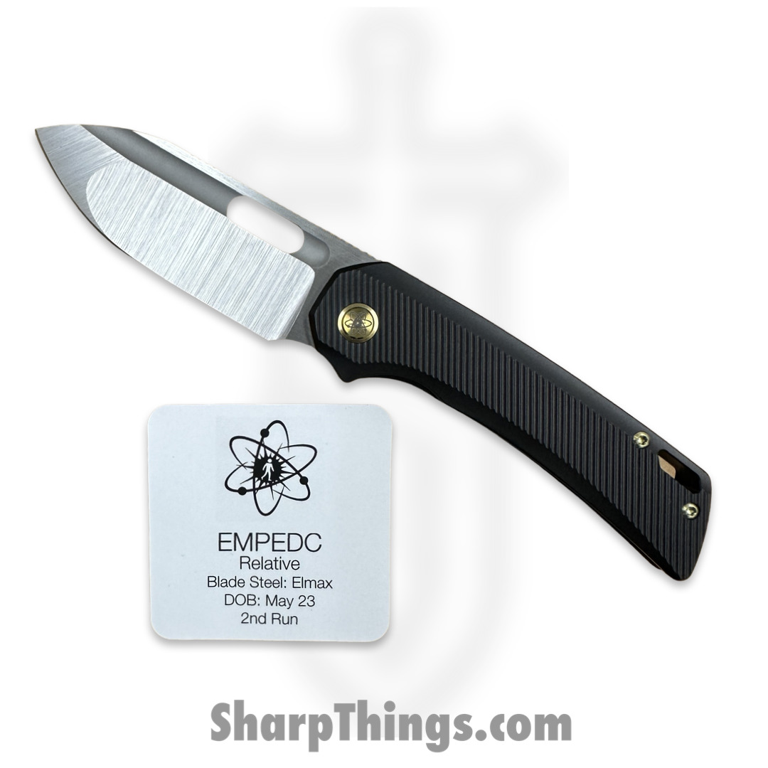 EMPEDC - EMPRELDPBZBK - Relative - Folding Knife - Satin Elmax Drop Point Folding Knife - Titanium - Bronze Black - Image 3