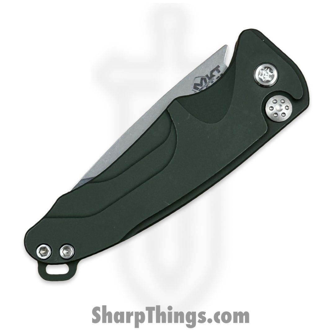Medford Knife and Tool - MKA394TQ-40AG-TSCS-Q4 - Smooth Criminal - Automatic Knife - S45VN Tumbled Drop Point - Aluminum - Green - Image 4