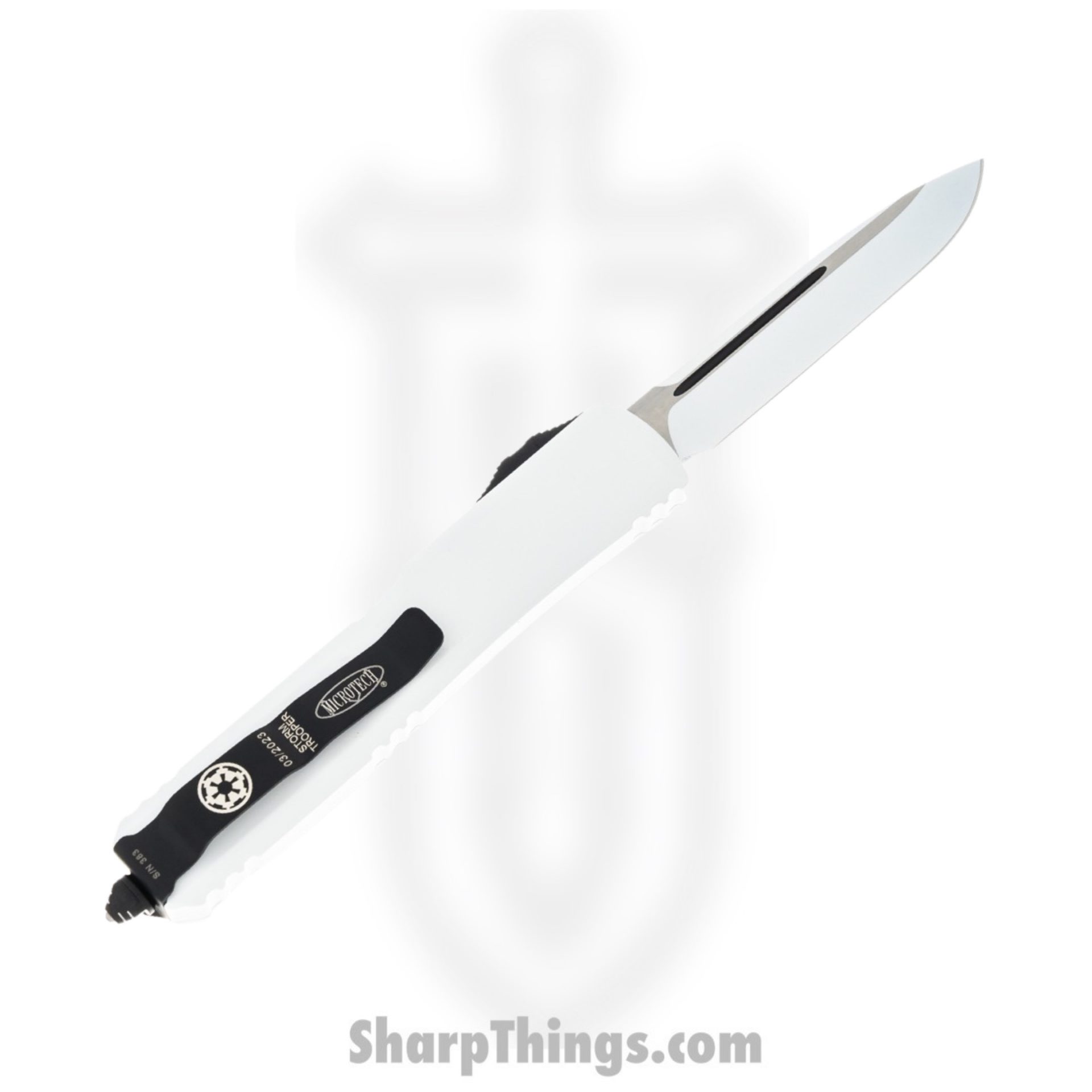 Microtech - 121-1STD - Ultratech Stormtrooper - OTF Auto - 121-1STD Ultratech Stormtrooper OTF Auto - 6061-T6 Aluminum - White - Image 2