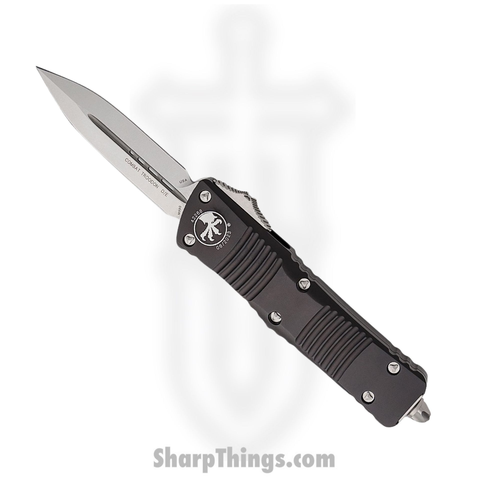 Microtech - 142-10 - Combat Troodon - OTF Auto - 142-10 Combat Troodon OTF Auto - 6061-T6 Aluminum - Black