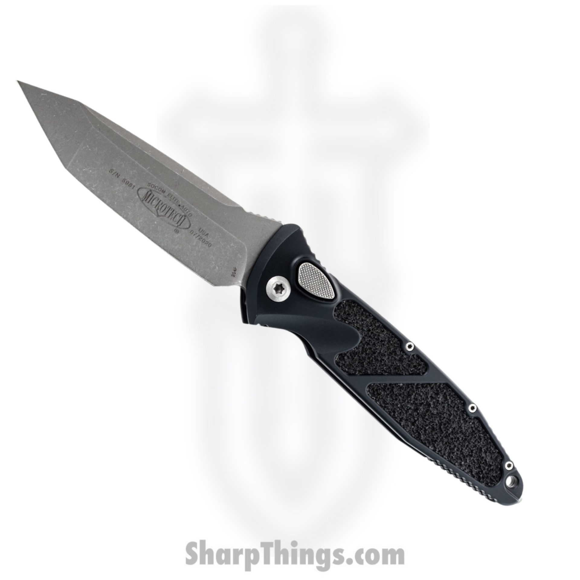 Microtech - 161A-10AP - Socom Elite - Automatic Knife - 161A-10AP Socom Elite Automatic Knife - 6061-T6 Aluminum - Black
