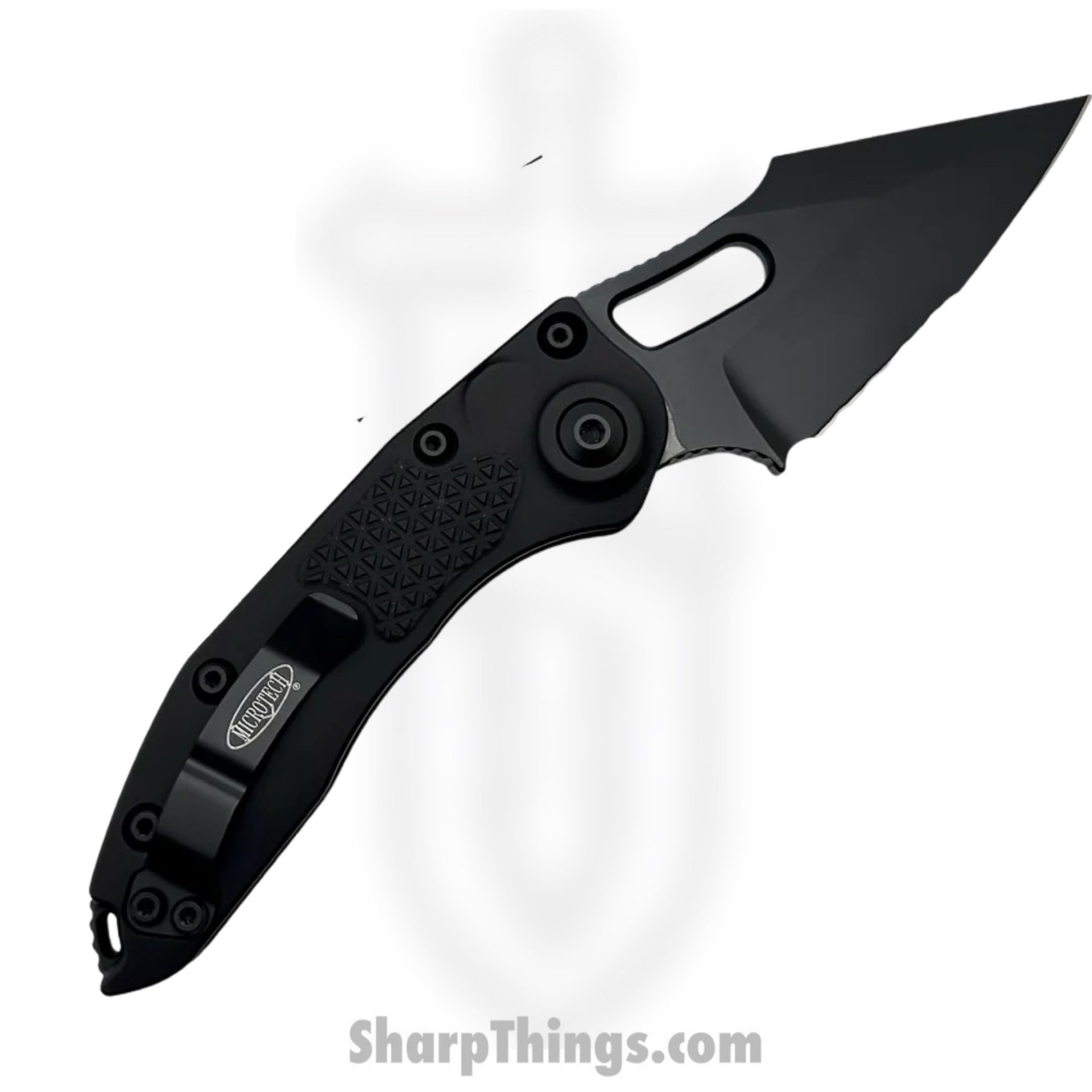 Microtech - 169-2T - Stitch - Automatic Knife - 169-2T Stitch Automatic Knife - 6061-T6 Aluminum - Black - Image 2