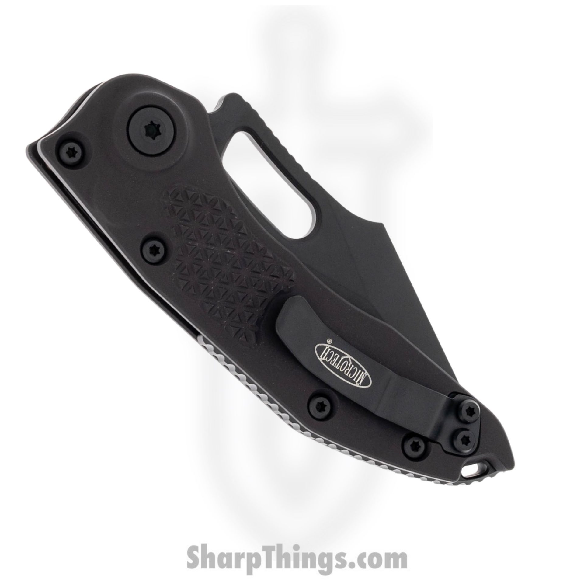 Microtech - 169-2T - Stitch - Automatic Knife - 169-2T Stitch Automatic Knife - 6061-T6 Aluminum - Black - Image 4