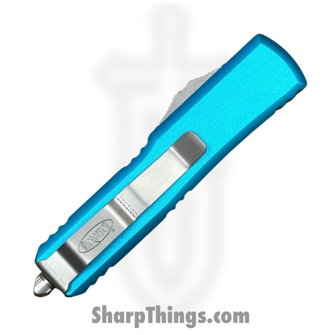 Microtech - 232-6TQ - UTX-85 - OTF Auto - 232-6TQ UTX-85 OTF Auto - 6061-T6 Aluminum - Turquoise - Image 3