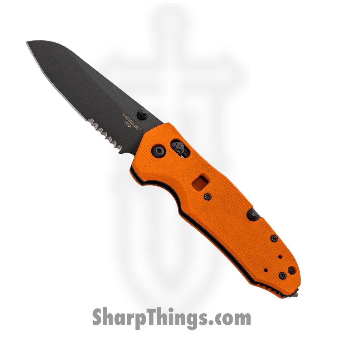 Hogue - 34774 - Trauma First Response Tool - Cerakote N680 Partial Serrated Sheepsfoot - G10 - Orange and Black - Image 2