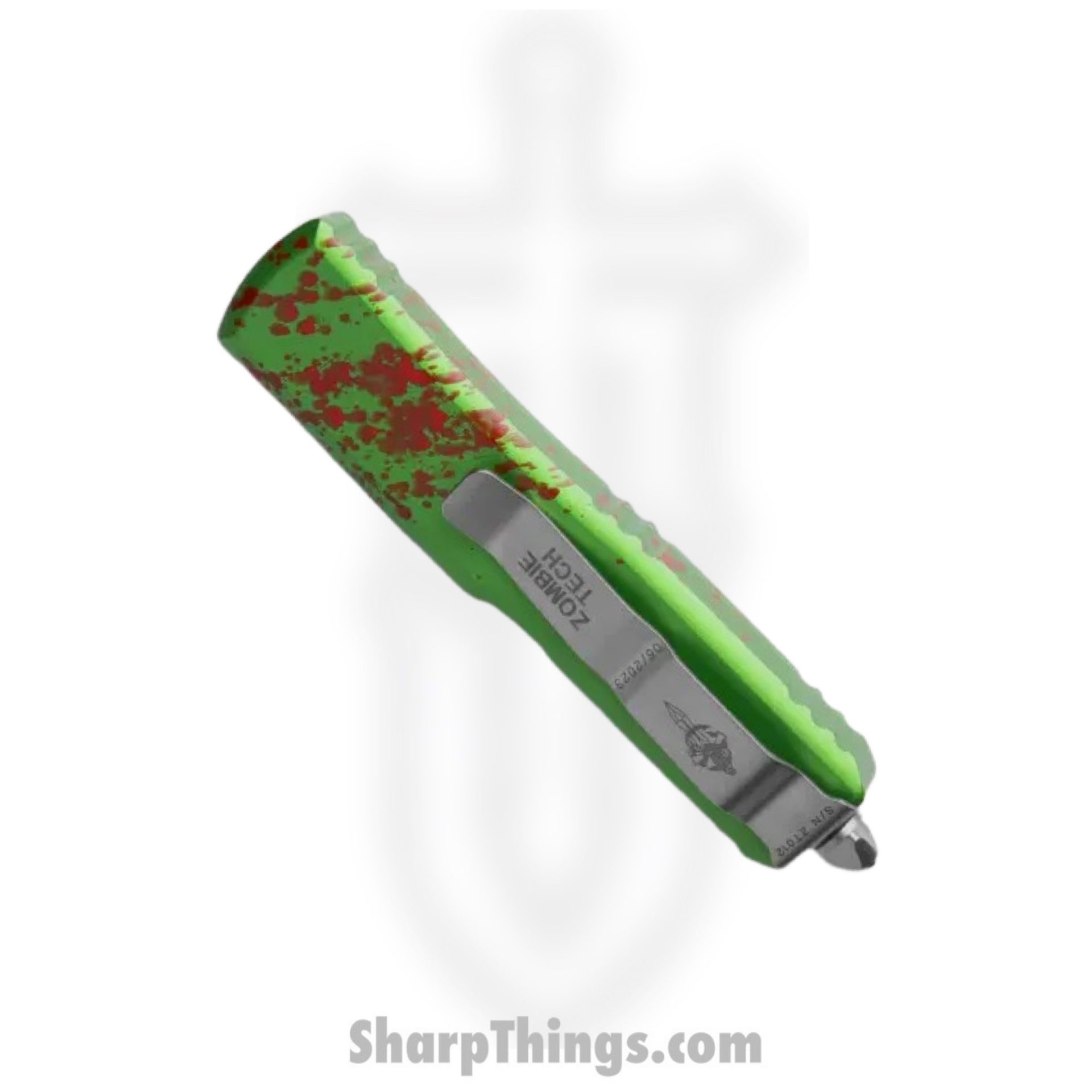 Microtech - 719-10SETZTS - UTX-85 Zombie Set - OTF Auto - 719-10SETZTS UTX-85 Zombie Set OTF Auto - 6061-T6 Aluminum - Green/Red - Image 3