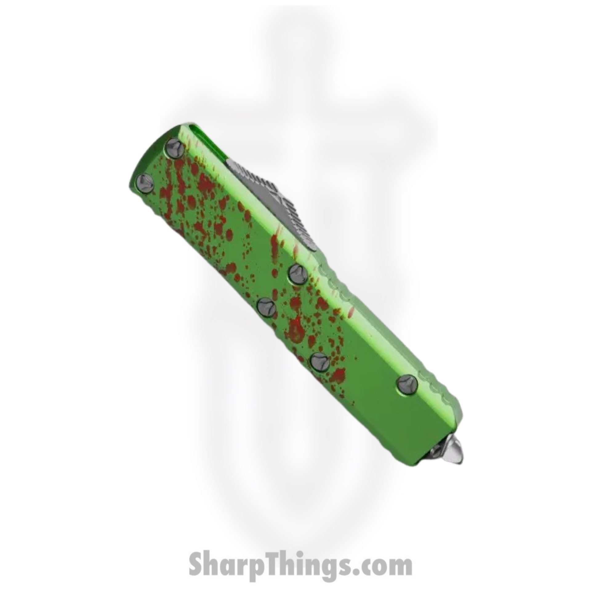 Microtech - 719-10SETZTS - UTX-85 Zombie Set - OTF Auto - 719-10SETZTS UTX-85 Zombie Set OTF Auto - 6061-T6 Aluminum - Green/Red - Image 5