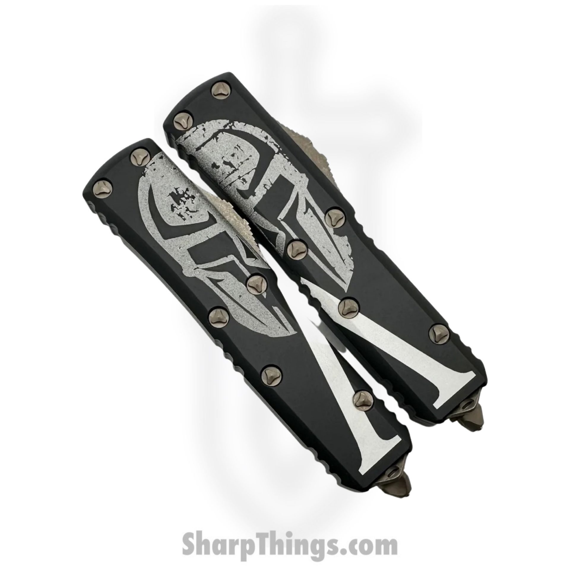 Microtech - 719-13SETMLS - UTX-85 Molon Labe Set - OTF Auto - 719-13SETMLS UTX-85 Molon Labe Set OTF Auto - 6061-T6 Aluminum - Black - Image 3
