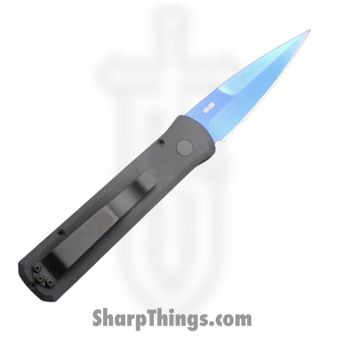 ProTech - 721-SB - Godson - Automatic Knife - 154CM Sapphire Blue Spear Point - 6061-T6 Aluminum - Black - Image 5
