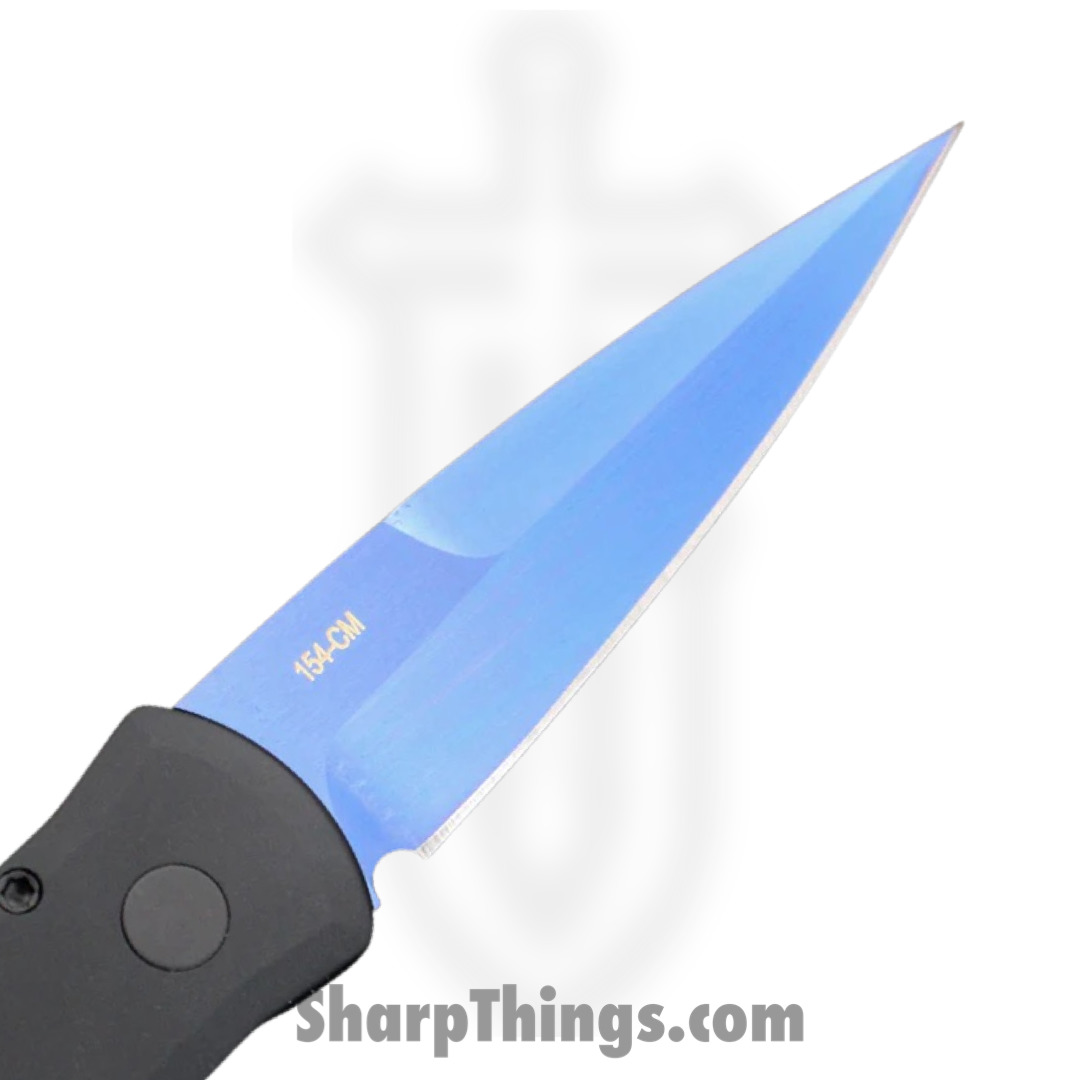 ProTech - 721-SB - Godson - Automatic Knife - 154CM Sapphire Blue Spear Point - 6061-T6 Aluminum - Black - Image 2