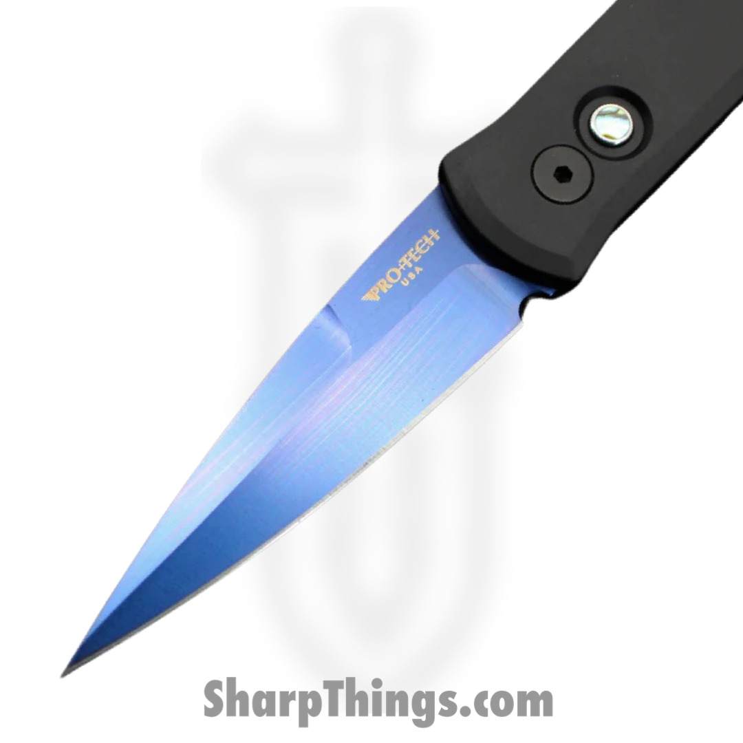 ProTech - 721-SB - Godson - Automatic Knife - 154CM Sapphire Blue Spear Point - 6061-T6 Aluminum - Black - Image 6