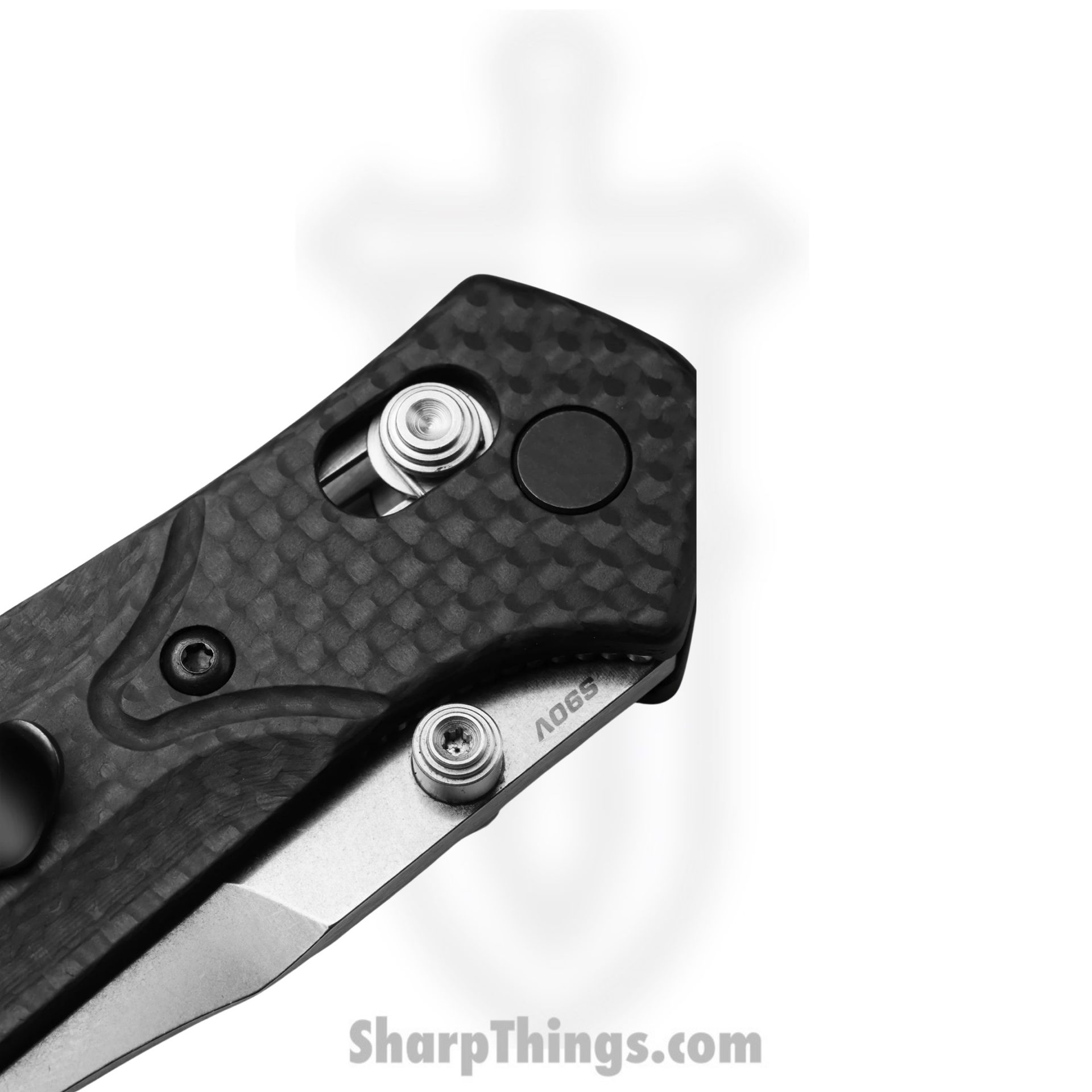 Benchmade - 945-2 - Mini Osborne - Folding Knife - S90V Satin Reverse Tanto - Carbon Fiber - Black - Image 5