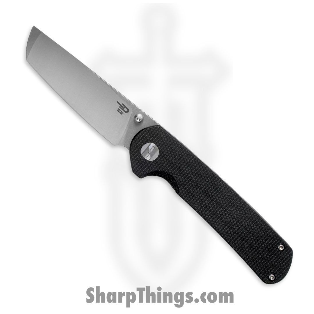 Bestech Knives - BTKG31C - Sledgehammer Linerlock - Folding Knife - D2 Satin Tanto - Micarta - Black