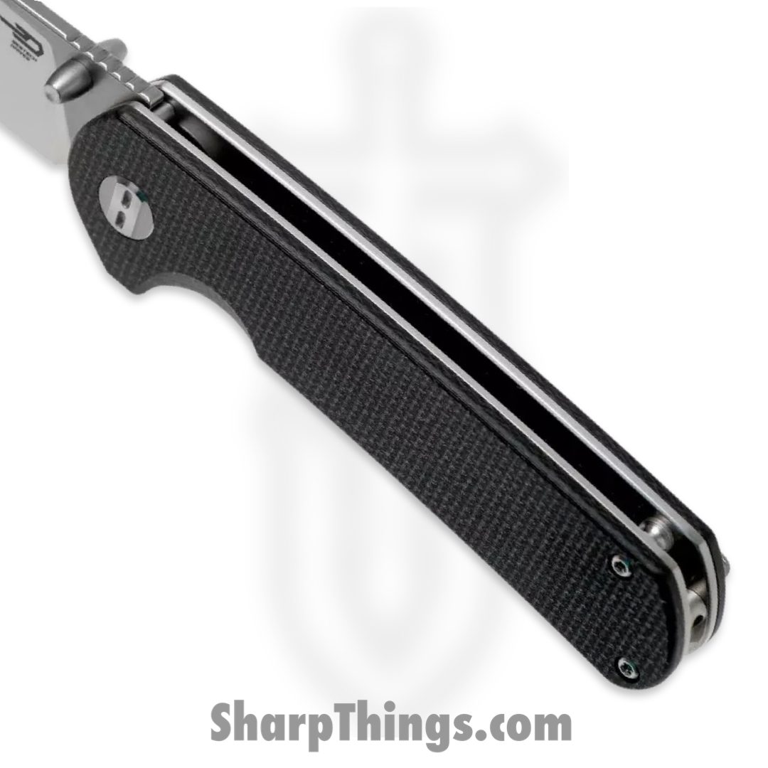 Bestech Knives - BTKG31C - Sledgehammer Linerlock - Folding Knife - D2 Satin Tanto - Micarta - Black - Image 4