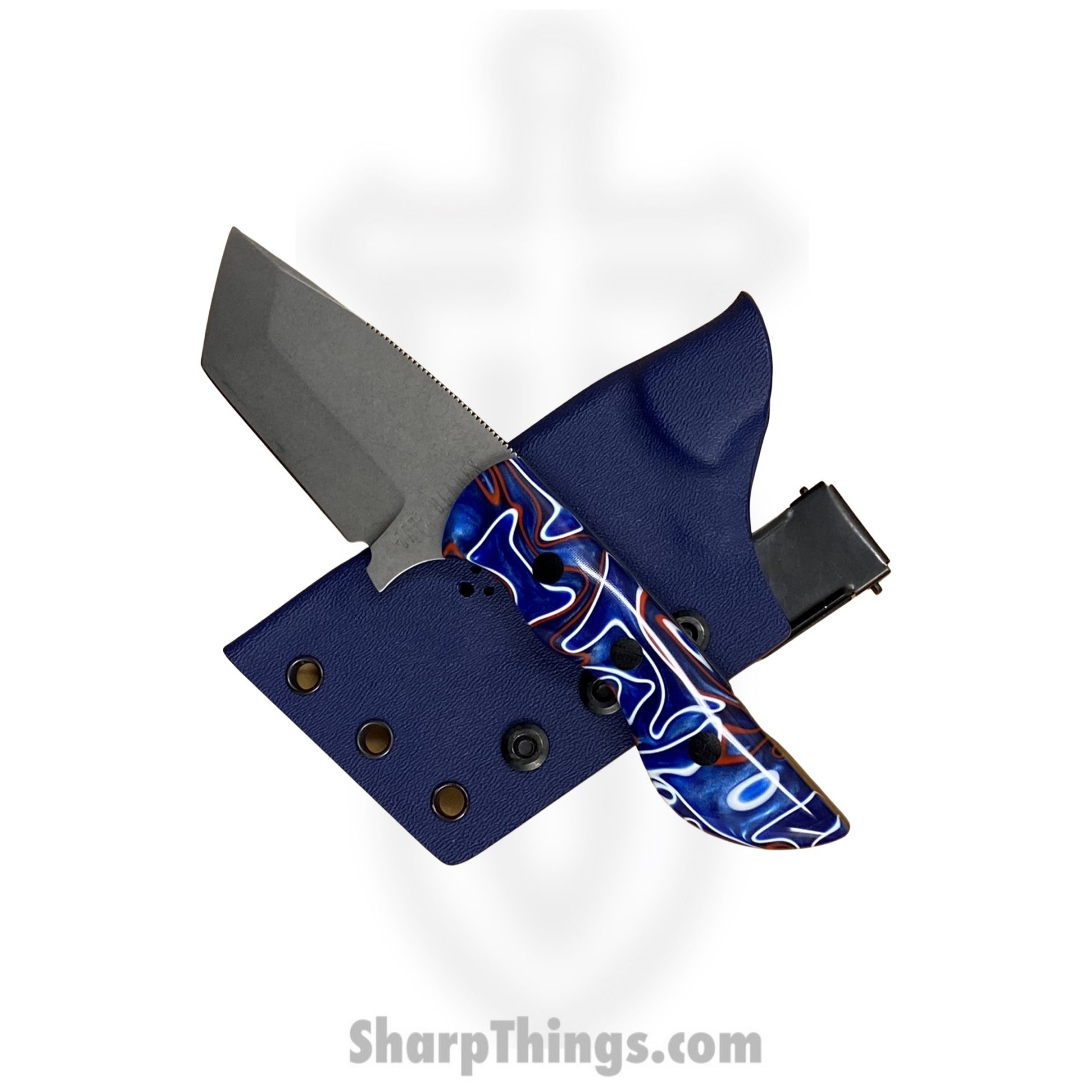Cave Blades - CBRhiPatKir - Rhino - Fixed Blade Knife - 154cm Doom Tanto - Kiranite - Patriot