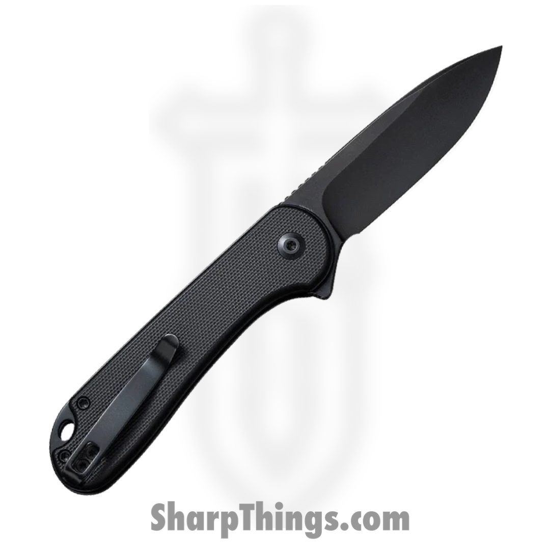 Civivi - CIVC18062P1 - Elementum II Button Lock - Folding Knife - Nitro-V Stainless Steel Black Stonewash Drop Point - Black G10 - Black - Image 2