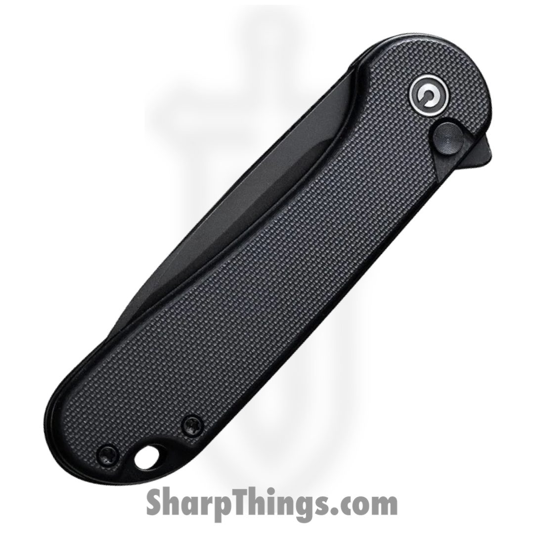 Civivi - CIVC18062P1 - Elementum II Button Lock - Folding Knife - Nitro-V Stainless Steel Black Stonewash Drop Point - Black G10 - Black - Image 4
