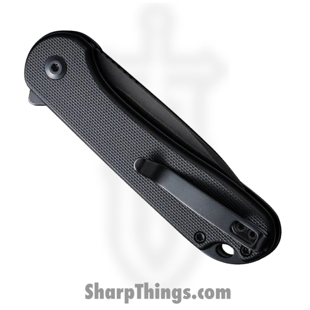 Civivi - CIVC18062P1 - Elementum II Button Lock - Folding Knife - Nitro-V Stainless Steel Black Stonewash Drop Point - Black G10 - Black - Image 5