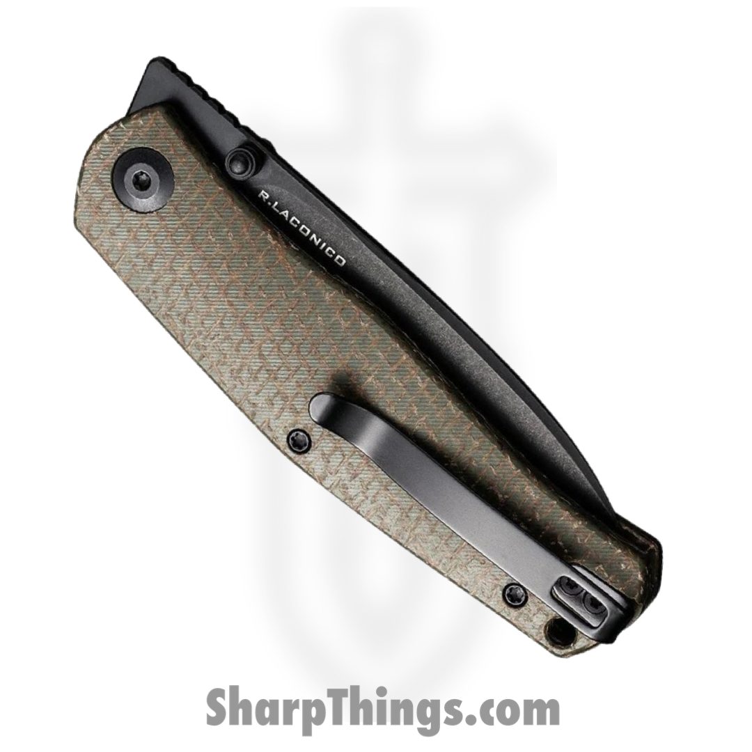 Civivi - CIVC220072 - Sokoke Linerlock - Folding Knife - 14C28N Black Stonewash Drop Point - Micarta - Green - Image 5