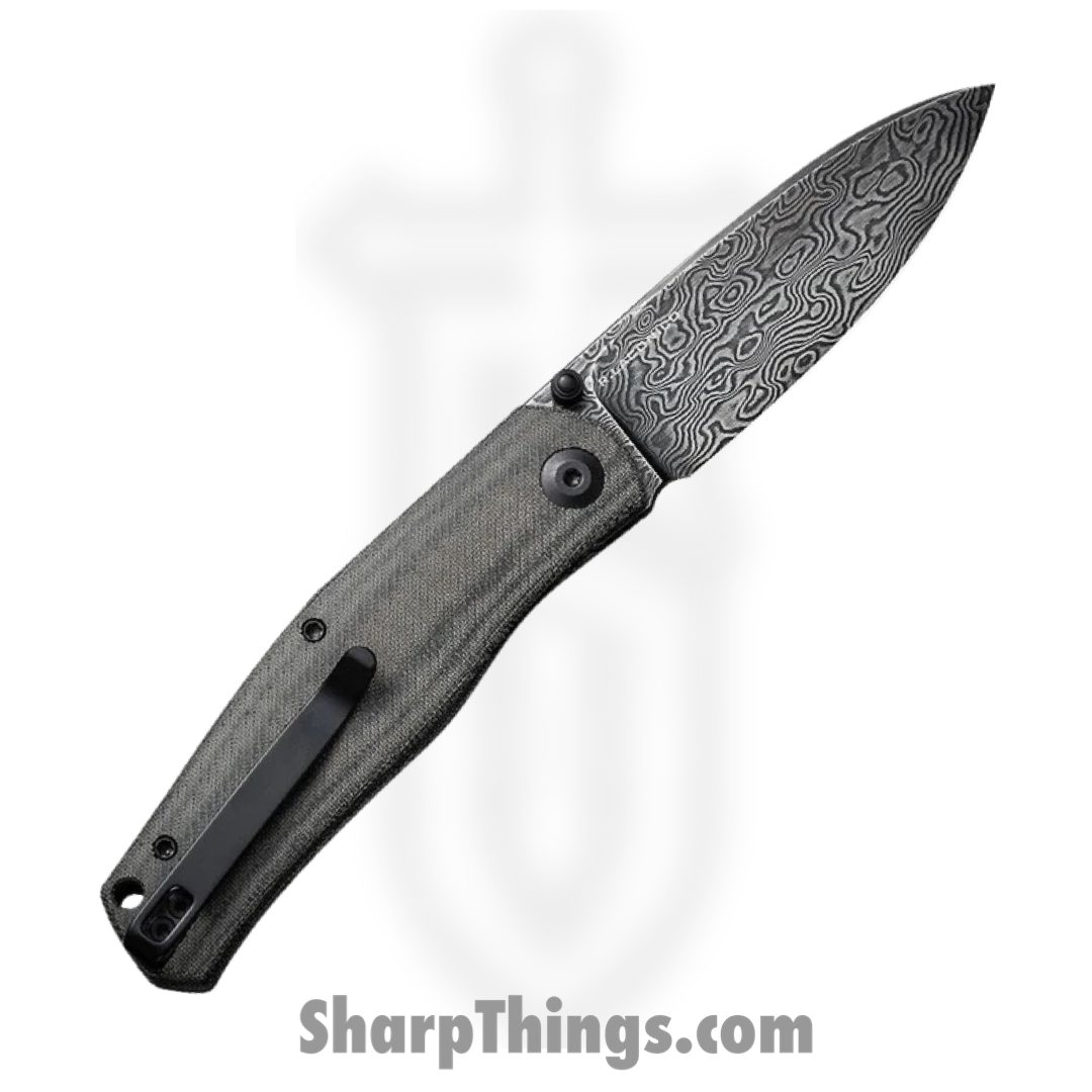 Civivi - CIVC22007DS1 - Sokoke Linerlock - Folding Knife - Damascus Drop Point - Micarta - Black - Image 2