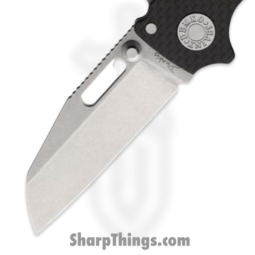 Demko Knives - DEM09627 - AD 20.5 Shark-Lock - Folding Knife - CPM-S35VN Stonewash Wharncliffe - Carbon Fiber - Black - Image 2