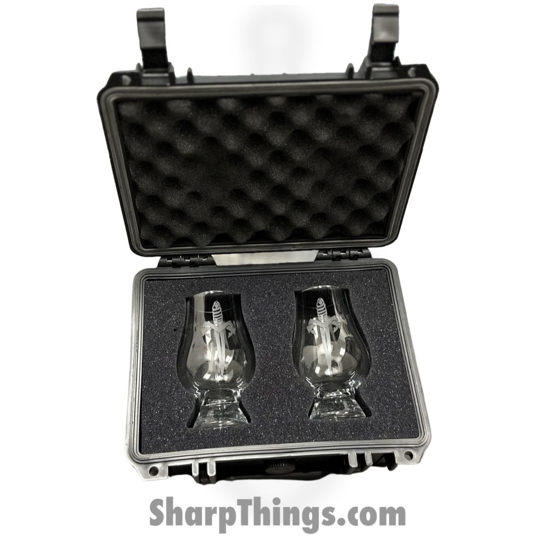 Microtech - MCK SHOT GLASS - Marfione Custom Glencairn Whisky Glass Set