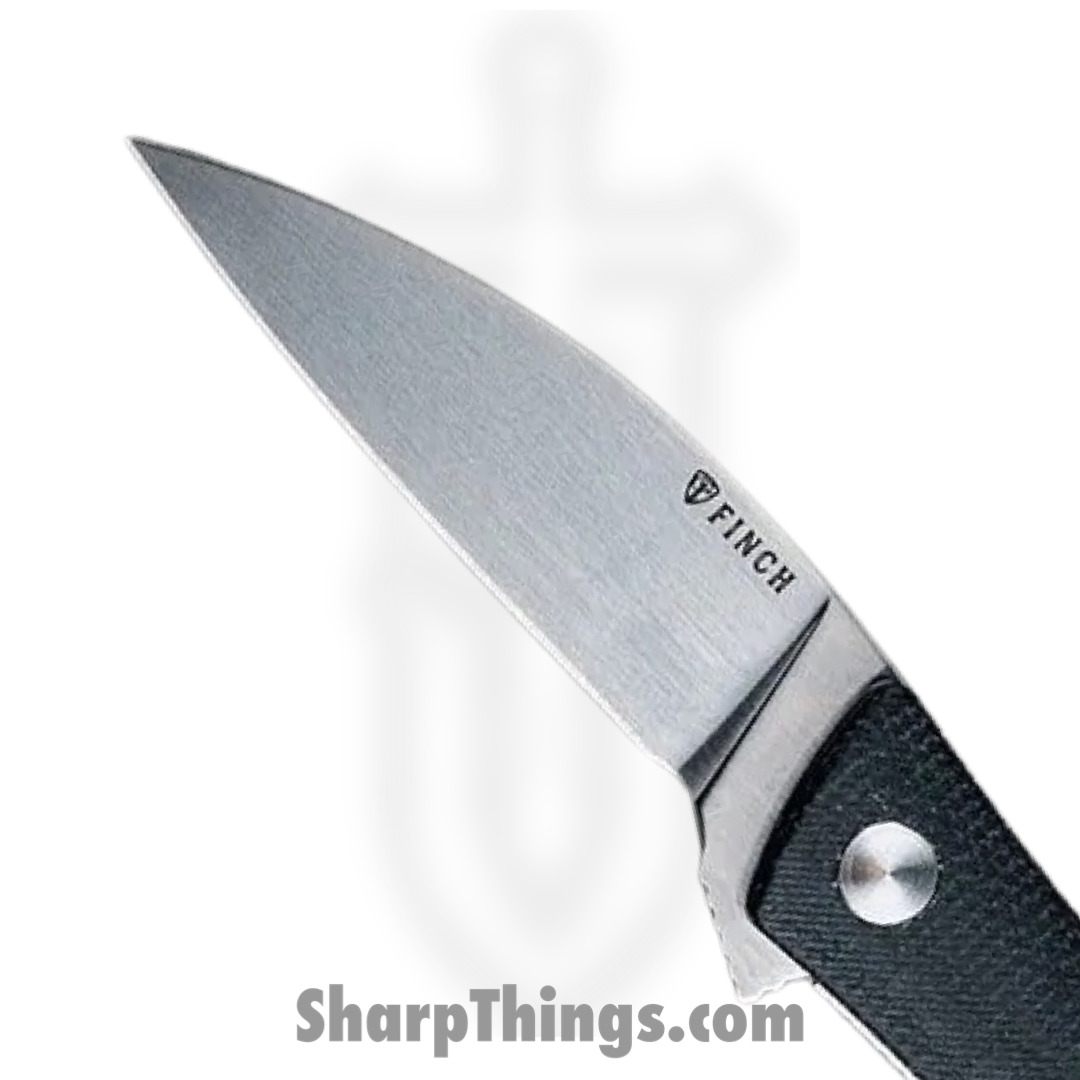 Finch Knife Co. - SV402 - Shiv - Folding Knife - 14C28N Satin Wharncliffe - Micarta - Black - Image 4