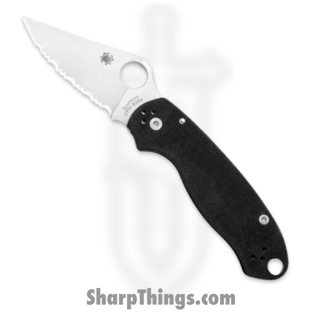 Spyderco - SC223GS - Para 3 - Folding Knife - CPM S30V Satin Clip Point - G10 - Black