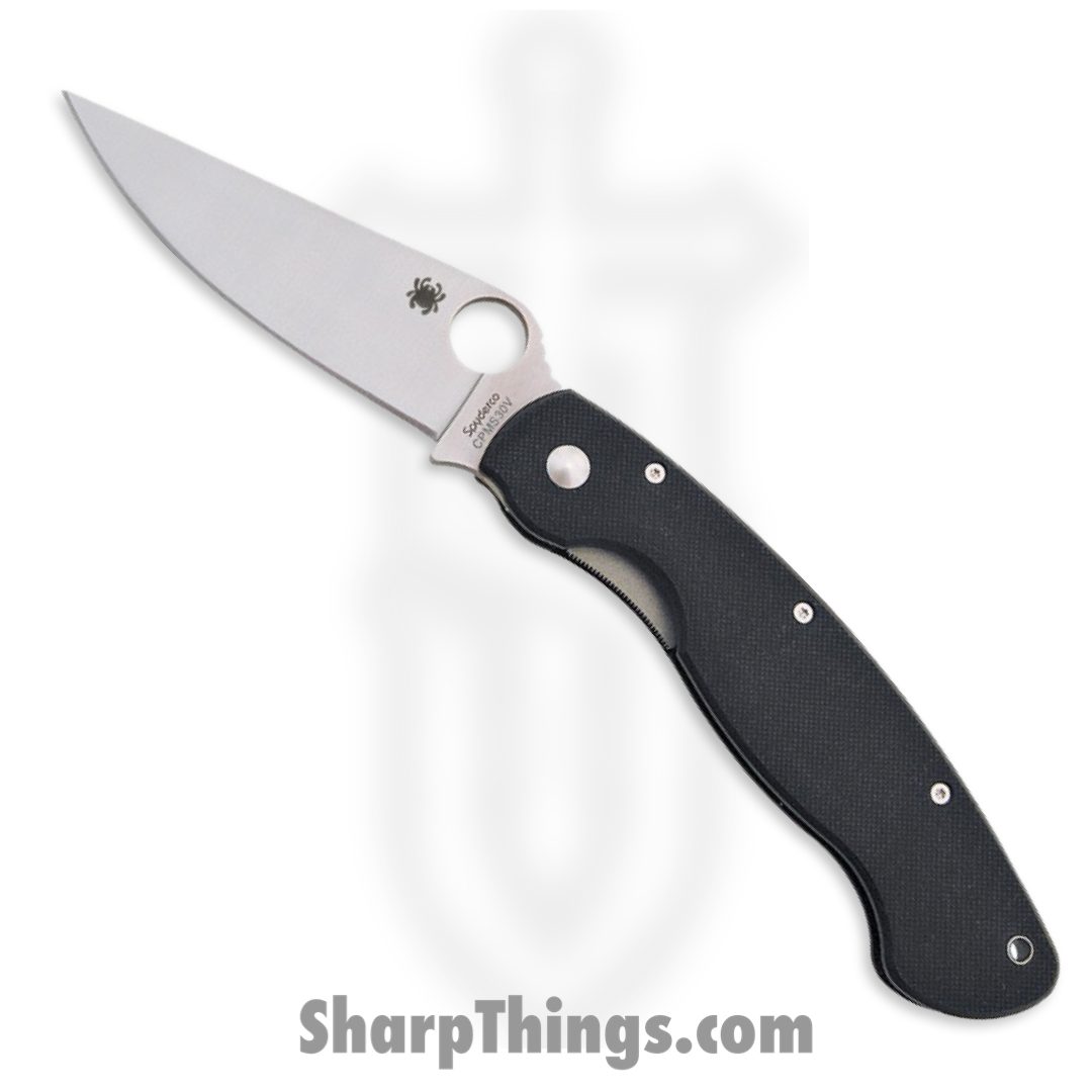 Spyderco - SC36GPE - Military Model - Folding Knife - CPM-S30V Satin Clip Point - G10 - Black
