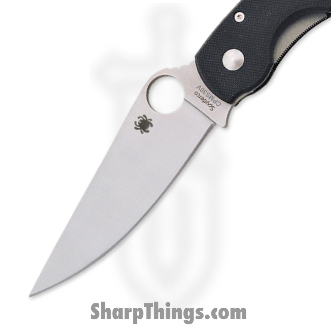 Spyderco - SC36GPE - Military Model - Folding Knife - CPM-S30V Satin Clip Point - G10 - Black - Image 2