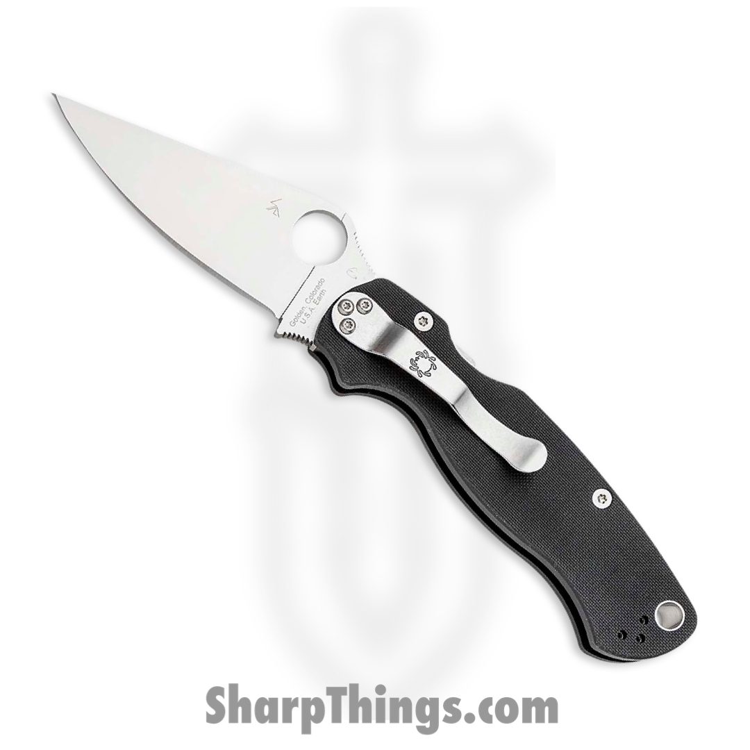Spyderco - SC81GPLE2 - Para-Military 2 Left Handed - Folding Knife - CPM S45VN Satin Clip Point - G10 - Black