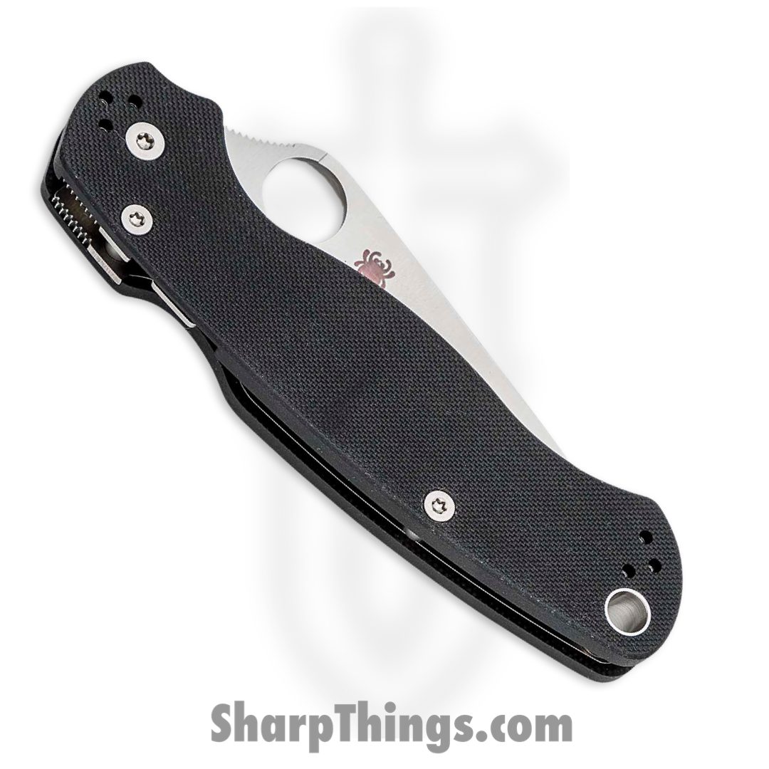 Spyderco - SC81GPLE2 - Para-Military 2 Left Handed - Folding Knife - CPM S45VN Satin Clip Point - G10 - Black - Image 3