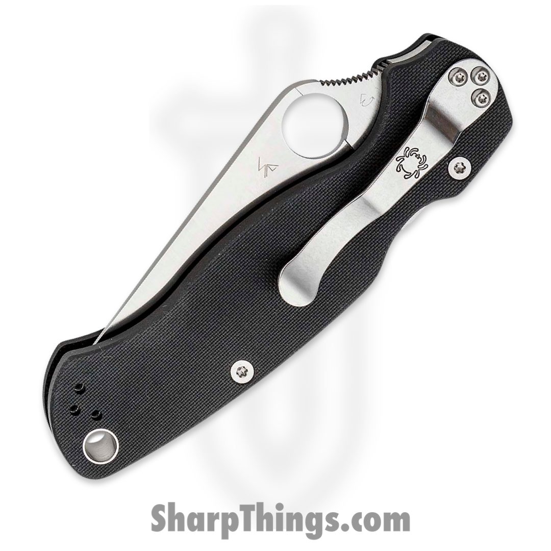 Spyderco - SC81GPLE2 - Para-Military 2 Left Handed - Folding Knife - CPM S45VN Satin Clip Point - G10 - Black - Image 4