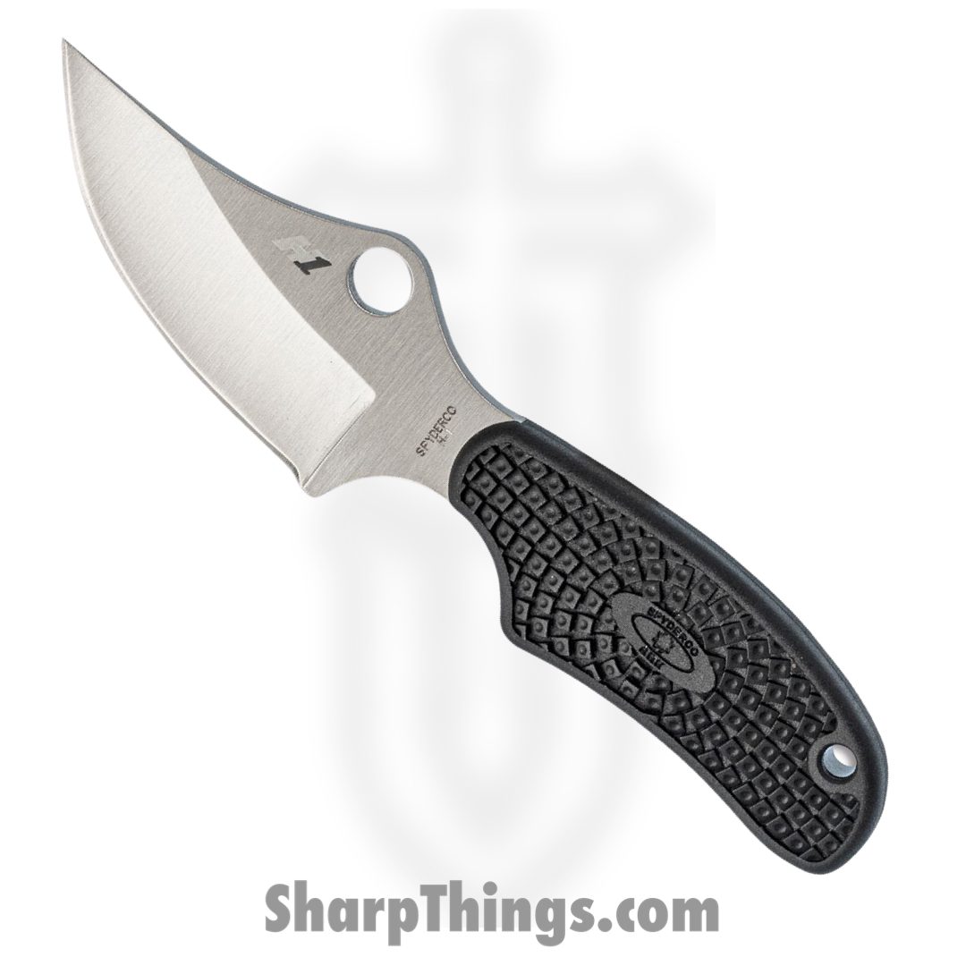 Spyderco - SCFB35PBK - ARK-Always Ready Knife - Fixed Blade Knife - H1 Stainless Steel Satin Clip Point - FRN - Black