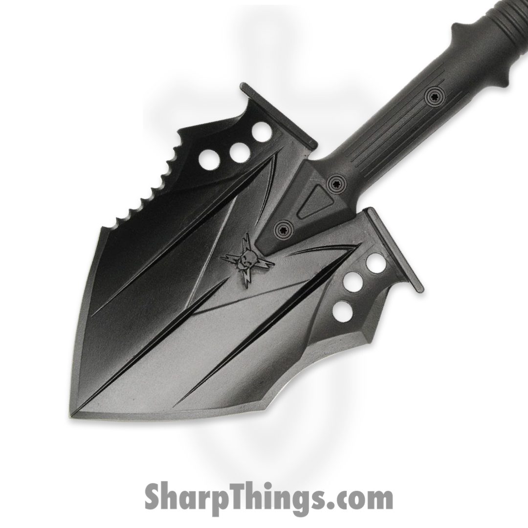 United Cutlery - UC2979 - M48 Kommando Survival Shovel - 2Cr13 Stainless Black Oxide-Coated - Fiberglass Reinforced Nylon - Black - Image 2