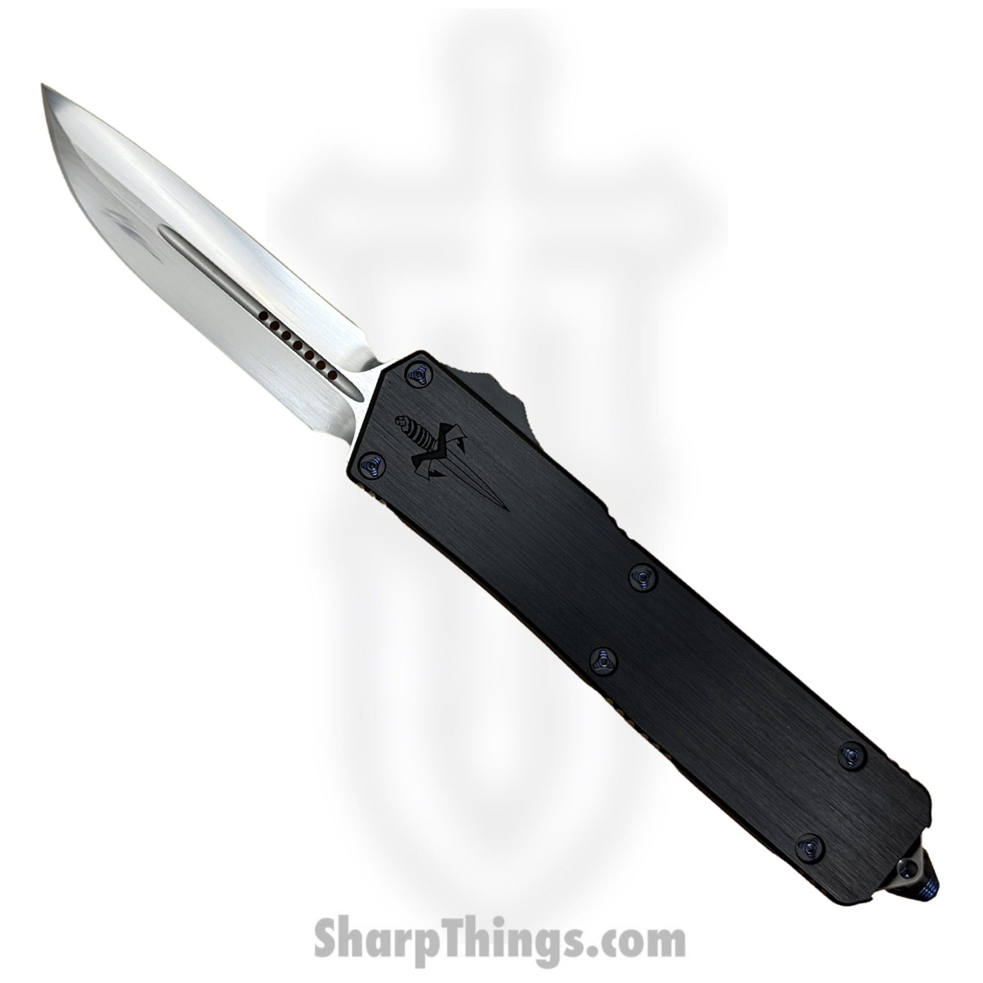 Microtech - 378-MCK - Marfione Custom Scarab II - M390 Hand Rubbed Satin DE-S - Hefted Alloy - Black