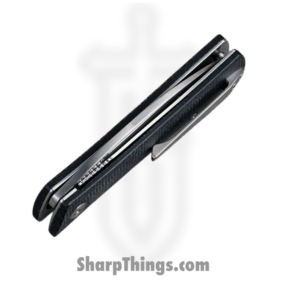 Finch Knife Co. - SV402 - Shiv - Folding Knife - 14C28N Satin Wharncliffe - Micarta - Black - Image 3