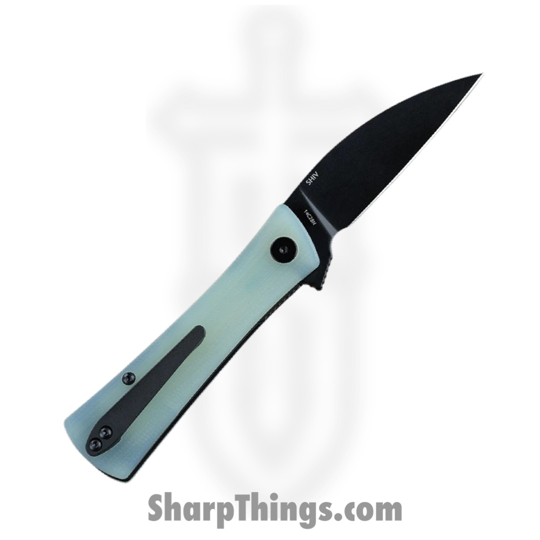 Finch Knife Co. - SV003 - Shiv - Folding Knife - 14C28N Coated Wharncliffe - G10 - Green - Image 2